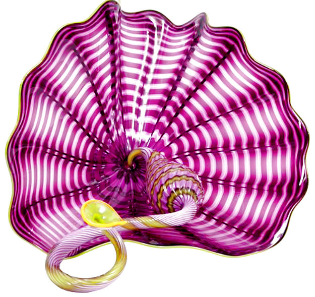 Amethyst Persian Pair Glass Sculpture PP 2005 11 in Set of 2 Sculpture - Dale Chihuly