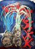 Putti Venetian 1995 53x41 Mixed Media - Huge Original Painting by Dale Chihuly - 0