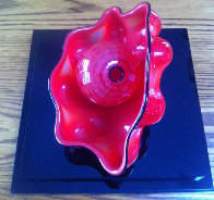 Chinese Red Seaform Unique Pair Glass Sculpture, 2 Piece Set 1995 Sculpture by Dale Chihuly - 0 Chinese Red Seaform Unique Pair Glass Sculpture, 2 Piece Set 1995 Sculpture by Dale Chihuly - 0