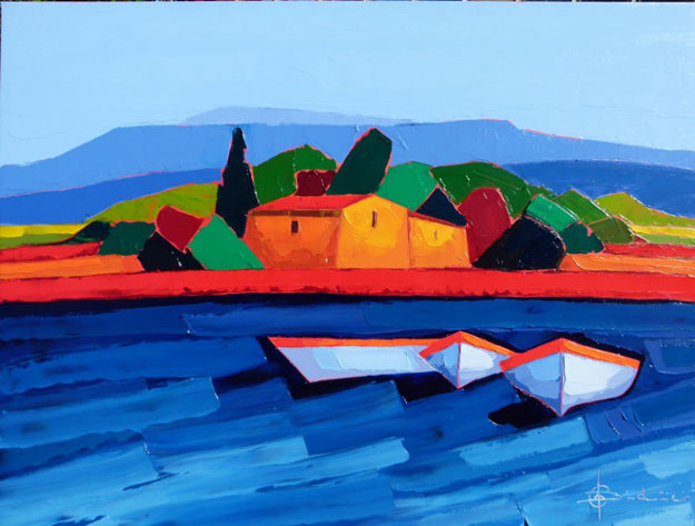 Les Trois Barques 2011 44x57 by Didier Chretien - For Sale on Art