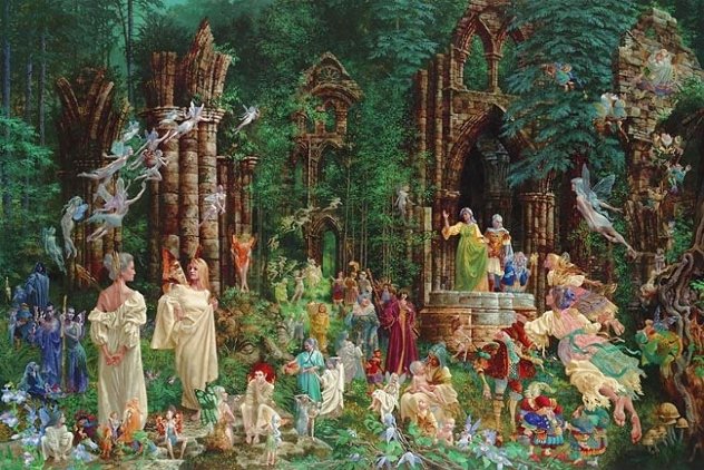 Court of the Faeries 1996 - Huge Limited Edition Print by James Christensen
