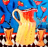 Pitcher with Poppies 2000 Limited Edition Print by Linda Christensen - 0