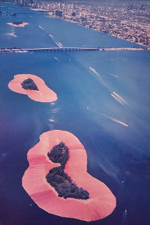 Surrounded Islands, Biscayne Bay 1980 Limited Edition Print - Javacheff Christo Surrounded Islands, Biscayne Bay 1980 Limited Edition Print - Javacheff Christo