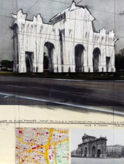 Wrapped Puerta De Alcala 1978 Limited Edition Print - Javacheff Christo Wrapped Puerta De Alcala 1978 Limited Edition Print - Javacheff Christo