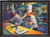 Chef in Kitchen 54x65 Huge Mural Size Original Painting by Christopher M - 1