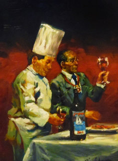 Aliments Et Festival De Vin Study 24x18 Original Painting - Christopher M Aliments Et Festival De Vin Study 24x18 Original Painting - Christopher M