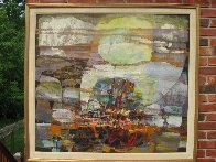Untitled Painting 1980 43x39 Super Huge Original Painting by Lau Chun - 1 Untitled Painting 1980 43x39 Super Huge Original Painting by Lau Chun - 1