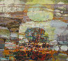 Untitled Painting 1980 43x39 Huge Original Painting by Lau Chun - 0