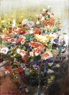 Mixed Bouquet 20x16 Original Painting by Lau Chun - 0 Mixed Bouquet 20x16 Original Painting by Lau Chun - 0