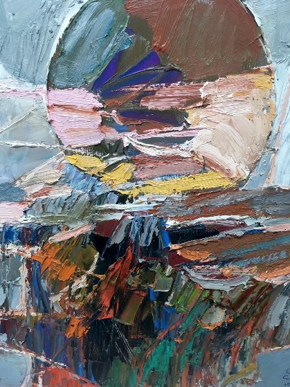 Abstract 1978 22x22 Original Painting by Lau Chun Abstract 1978 22x22 Original Painting by Lau Chun