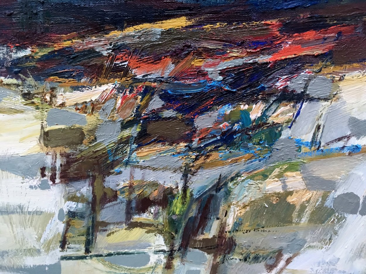 Untitled Abstract Painting 1978 19x21 (Early) Original Painting by Lau Chun Untitled Abstract Painting 1978 19x21 (Early) Original Painting by Lau Chun