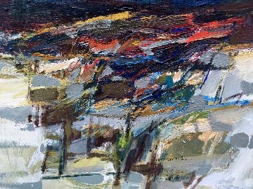 Untitled Abstract Painting 1978 19x21 Original Painting - Lau Chun Untitled Abstract Painting 1978 19x21 Original Painting - Lau Chun