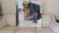 Untitled Nude 1974 36x36 Original Painting by Lau Chun - 7 Untitled Nude 1974 36x36 Original Painting by Lau Chun - 7
