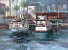 Honolulu Harbor, Hawaii 1981 27x32 Original Painting by Lau Chun - 0 Honolulu Harbor, Hawaii 1981 27x32 Original Painting by Lau Chun - 0