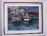 Honolulu Harbor, Hawaii 1981 27x32 Original Painting by Lau Chun - 1 Honolulu Harbor, Hawaii 1981 27x32 Original Painting by Lau Chun - 1
