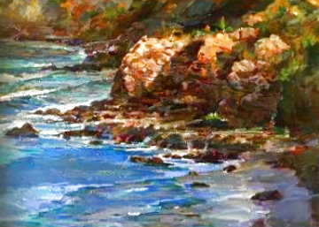 Seascape 2004 39x51 Super Huge Original Painting - Lau Chun Seascape 2004 39x51 Super Huge Original Painting - Lau Chun
