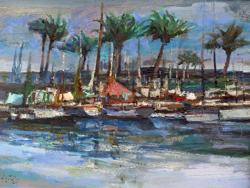 Untitled Hawaiian Landscape 25x31 Original Painting - Lau Chun Untitled Hawaiian Landscape 25x31 Original Painting - Lau Chun