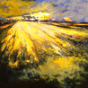 Towards the Golden Horizon 2026 38x38 - Framed Mixed Media on Canvas Original Painting by Joanna Cislak - 0