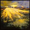 Towards the Golden Horizon 2026 38x38 - Framed Mixed Media on Canvas Original Painting by Joanna Cislak - 1