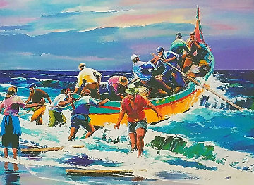 Retour Des Pecheurs 1995 Limited Edition Print - Christian Jequel Retour Des Pecheurs 1995 Limited Edition Print - Christian Jequel