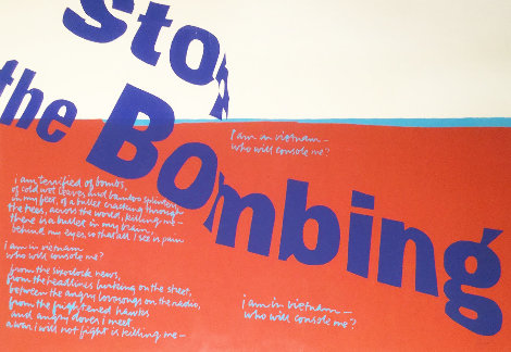 Stop the Bombing 1967 HS Limited Edition Print - Mary Corita Kent