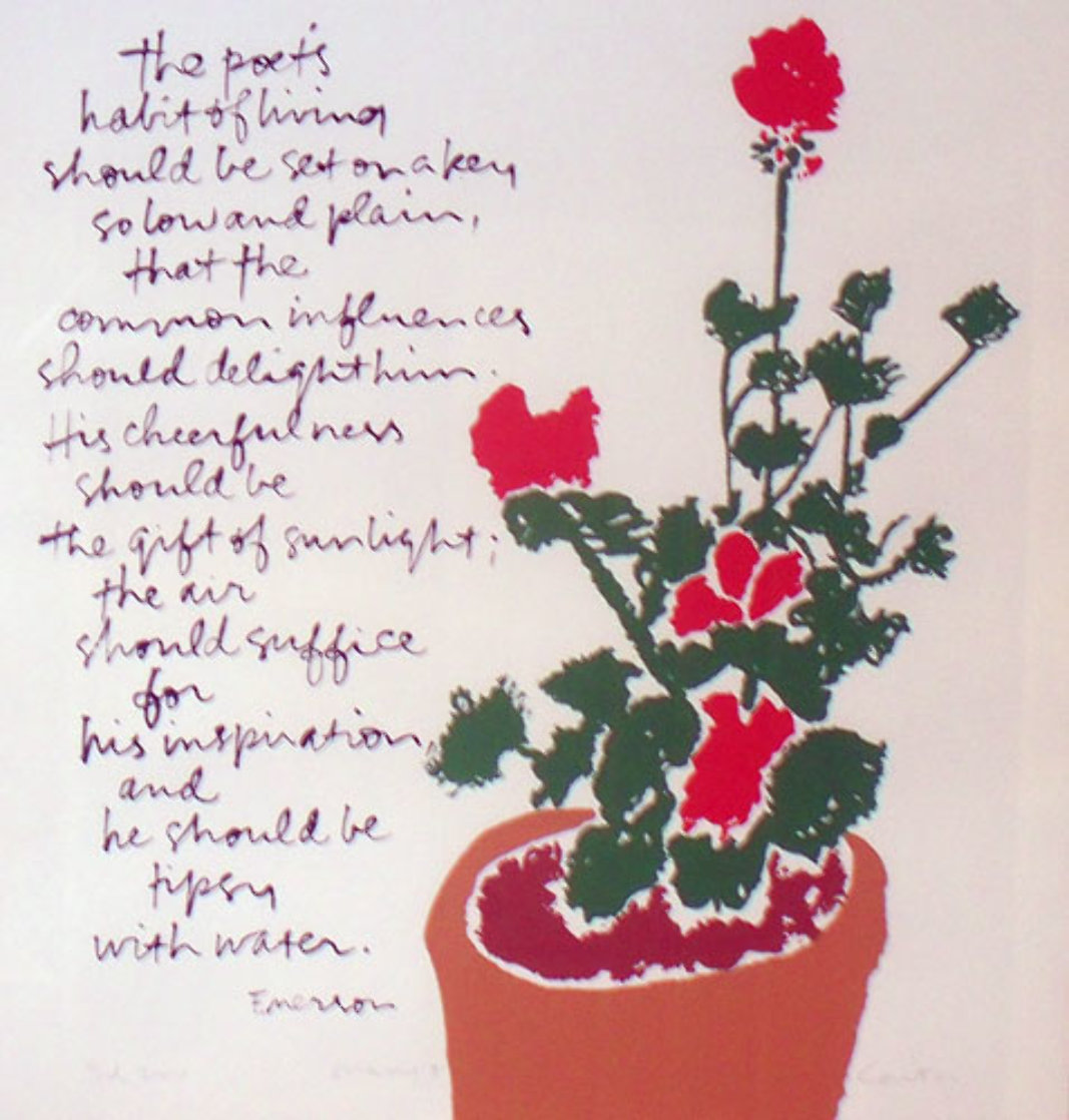 Mary's Geraniums 1980 HS Limited Edition Print by Mary Corita Kent Mary's Geraniums 1980 HS Limited Edition Print by Mary Corita Kent