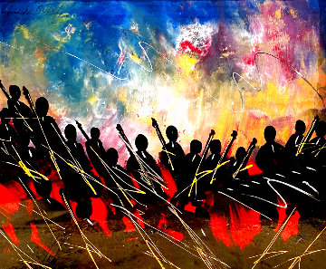 Music Series 2001 56x60 Original Painting - Christian Claerebout Music Series 2001 56x60 Original Painting - Christian Claerebout