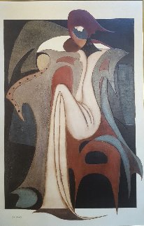 La Femme D' Arlequity 48 X 32 Original Painting - Jean Claude Gaugy La Femme D' Arlequity 48 X 32 Original Painting - Jean Claude Gaugy