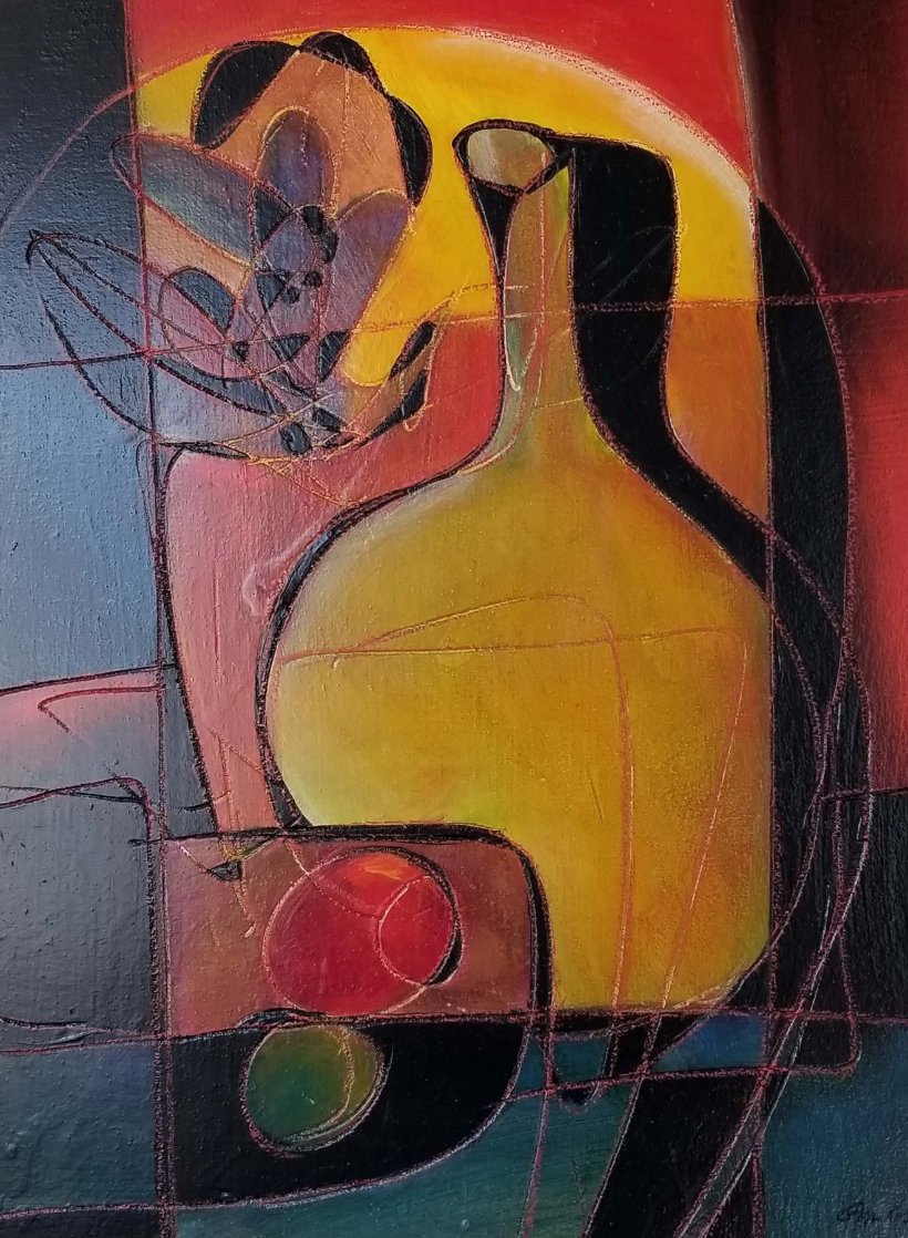 Yellow Jug 32x26 Original Painting by Jean Claude Gaugy Yellow Jug 32x26 Original Painting by Jean Claude Gaugy