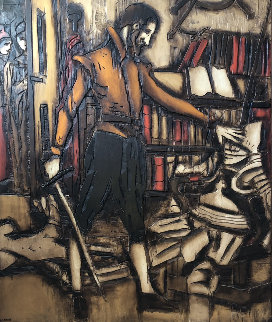 Untitled Painting on wood 1974 60x48 Huge Original Painting - Jean Claude Gaugy Untitled Painting on wood 1974 60x48 Huge Original Painting - Jean Claude Gaugy