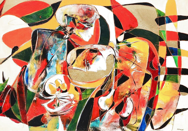 Untitled Portrait Mixed Media on Wood by Jean Claude Gaugy - For