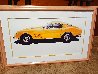 Yellow Ferrari 275 GTB - Huge Limited Edition Print by Harold James Cleworth - 1
