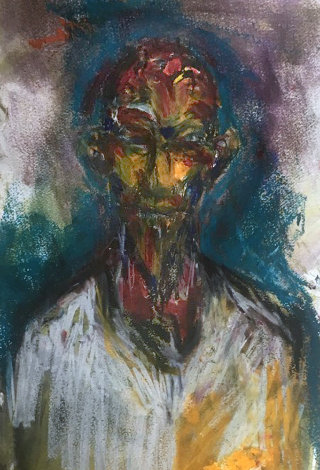 Mystery Man Watercolor 2016 25x18 Watercolor - Clive Barker