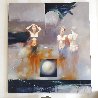 Three Figures 2001 49x42 - Huge Original Painting by Bettina Clowney - 1