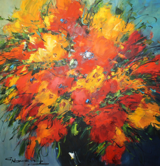 Red and Yellow III Original Painting by Christian Nesvadba