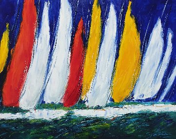 Sailing 2006 32x40 Super Huge Original Painting - Christian Nesvadba Sailing 2006 32x40 Super Huge Original Painting - Christian Nesvadba
