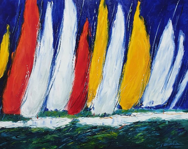 Sailing 2006 32x40  Huge Original Painting by Christian Nesvadba