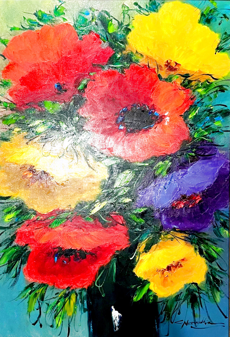 Untitled Floral 2003 48x36 - Huge Original Painting by Christian Nesvadba
