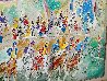 Untitled Horse Race Scene 43x55 - Huge Original Painting by Charles Cobelle - 3