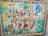 Untitled Horse Race Scene 43x55 - Huge Original Painting by Charles Cobelle - 1