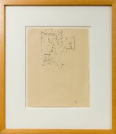Sailor's Embrace Drawing 1924 15x17 Drawing by Jean Cocteau - 2 Sailor's Embrace Drawing 1924 15x17 Drawing by Jean Cocteau - 2