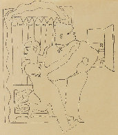 Sailor's Embrace Drawing 1924 15x17 Drawing by Jean Cocteau - 0 Sailor's Embrace Drawing 1924 15x17 Drawing by Jean Cocteau - 0