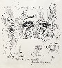Willy, Polaire, Toby Chien Et Colette Au Palace De Glace Drawing 1935 10x8 HS Drawing by Jean Cocteau - 0