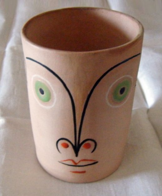 Untitled Ceramic Cup 1958 Sculpture by Jean Cocteau