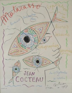 Matarasso Gallery Exhibition Poster Nice, France 1957 Limited Edition Print - Jean Cocteau