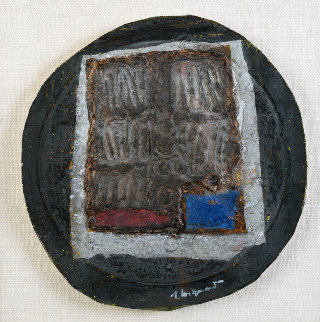 Structure Au Bleu 1970 24x23 Original Painting - James Coignard Structure Au Bleu 1970 24x23 Original Painting - James Coignard