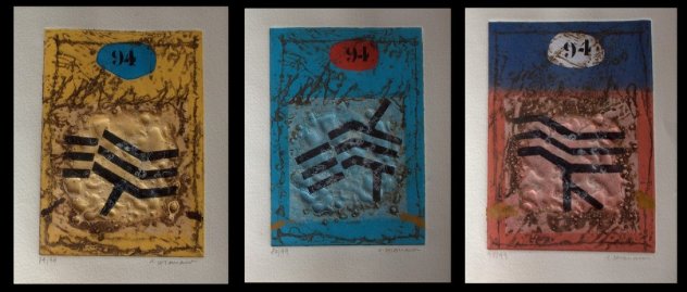 Carte De Voeux, Suite of 3 Etchings 1994 Limited Edition Print by James Coignard