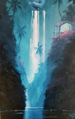 Evening Paradise 2003 44x32 Huge Original Painting - James Coleman