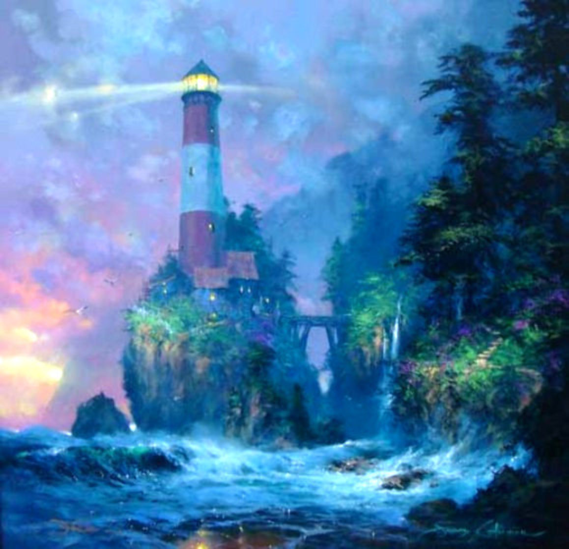 Pathway Home 2001 Embellished on Canvas 36x36 by James Coleman