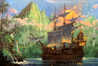 Pan on Board AP Disney - Framed Giclee on Canvas Limited Edition Print by James Coleman - 0